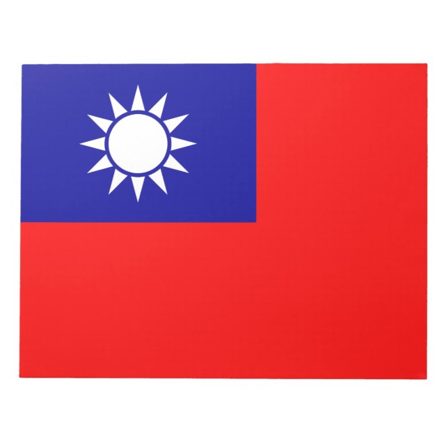 Bloco De Notas Bandeira de Taiwan: República da China, Taipé Chin (Frente)