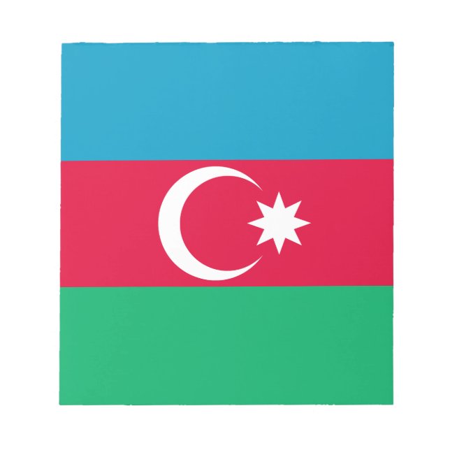 Bloco De Notas Bandeira do Azerbaijão Patriótico (Frente)