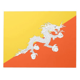 Bloco De Notas Bandeira do Butão (Butão) (Dragão Thunder)