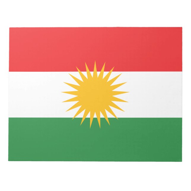 Bloco De Notas Bandeira do Curdistão (Frente)