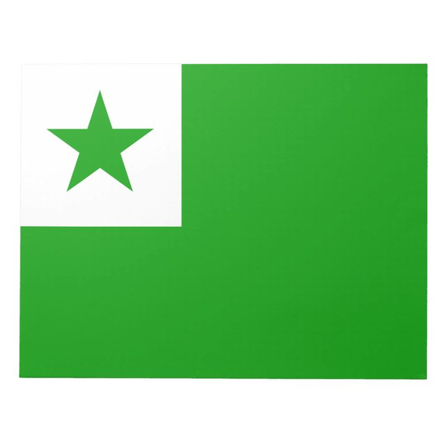 Bloco De Notas Bandeira do Esperanto (Frente)
