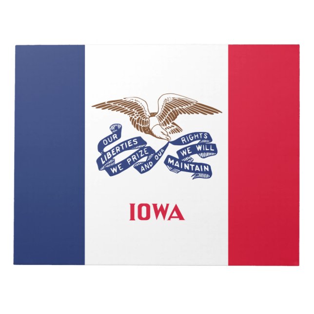 Bloco De Notas Bandeira do Estado de Iowa (Frente)
