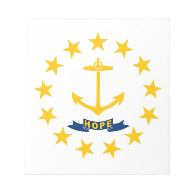 Bloco De Notas Bandeira do Estado de Rhode Island (Frente)