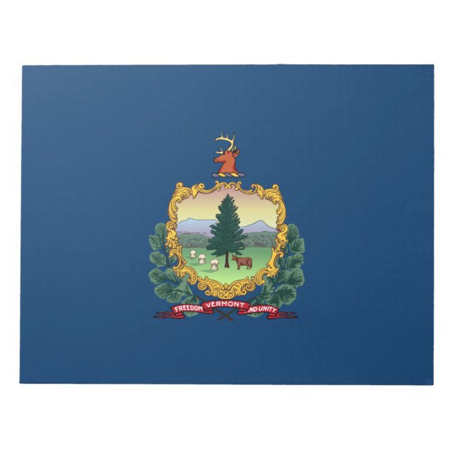 Bloco De Notas Bandeira do Estado de Vermont (Frente)