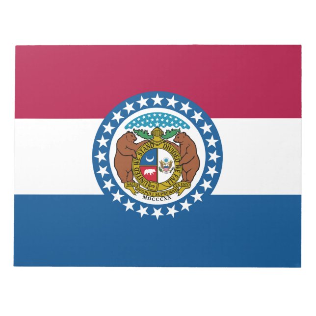 Bloco De Notas Bandeira do Estado do Missouri (Frente)