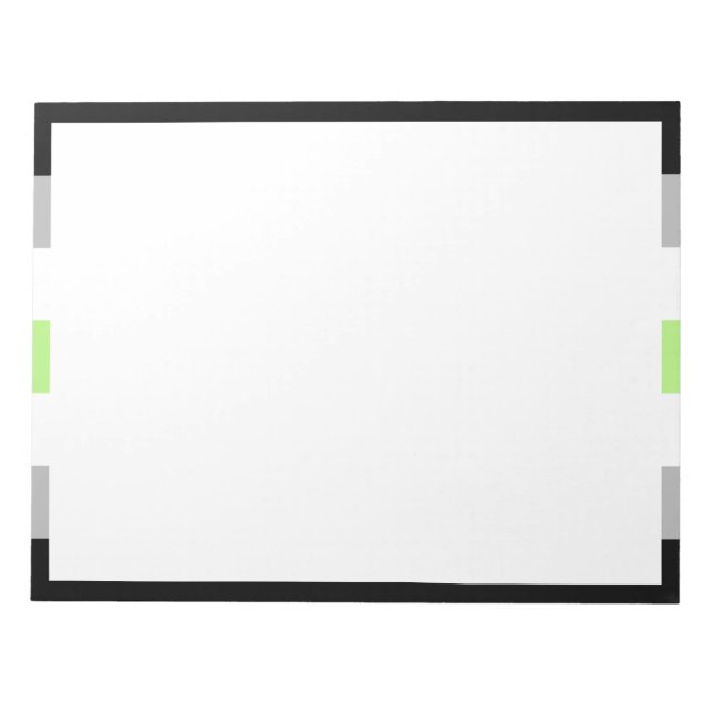 Bloco De Notas Bandeira do Orgulho Agênero (Frente)