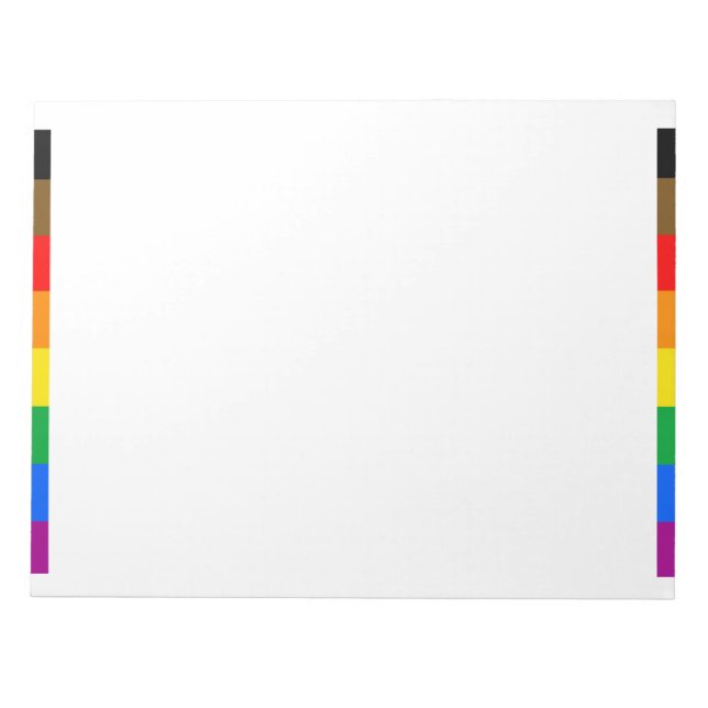 Bloco De Notas Bandeira do Orgulho Arco-íris de Filadélfia (Frente)