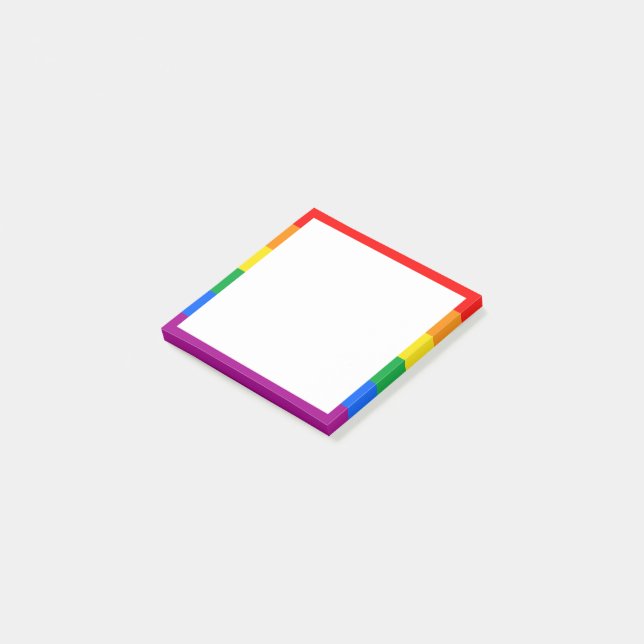 Bloco De Notas Bandeira do Orgulho Arco-íris LGBTQ+ (Inclinado)
