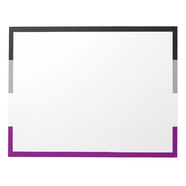 Bloco De Notas Bandeira do Orgulho Assexual (Frente)