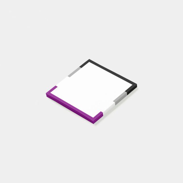 Bloco De Notas Bandeira do Orgulho Assexual (Inclinado)