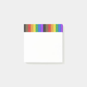 Bloco De Notas Bandeira do orgulho gay inclusivo de SlipperyJoe t