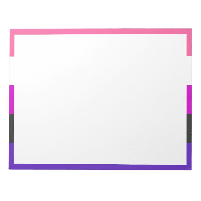 Bloco De Notas Bandeira do Orgulho Genderfluid (Frente)