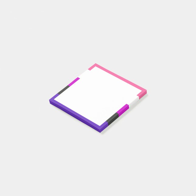 Bloco De Notas Bandeira do Orgulho Genderfluid (Inclinado)