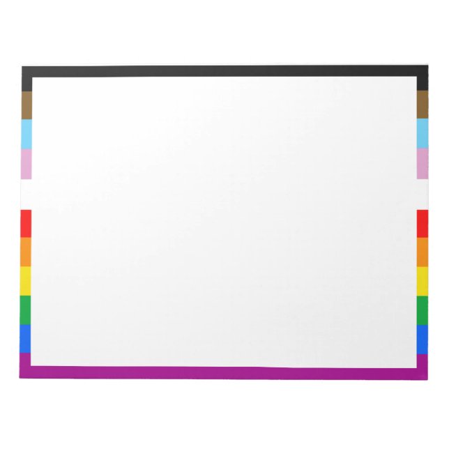 BLOCO DE NOTAS BANDEIRA DO ORGULHO INCLUSIVA LGBTQ+ (Frente)