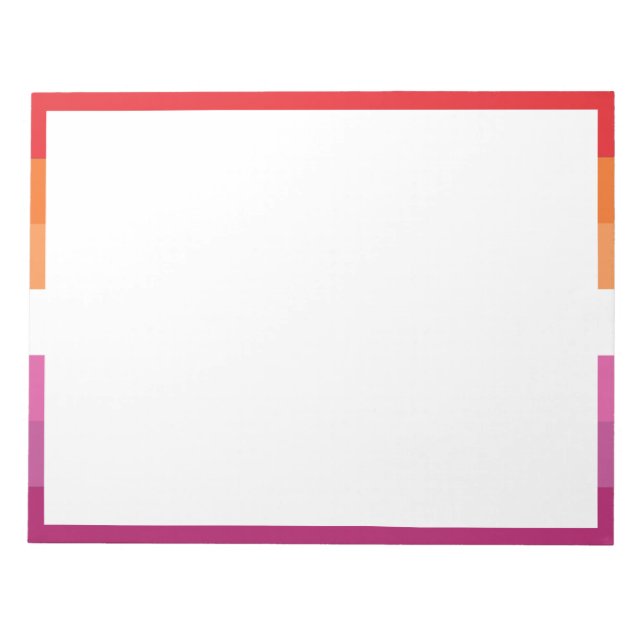 Bloco De Notas Bandeira do Orgulho Lésbico (Frente)