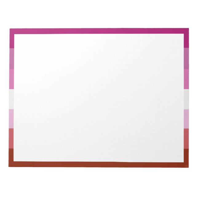 Bloco De Notas Bandeira do Orgulho Lésbico (Origem) (Frente)