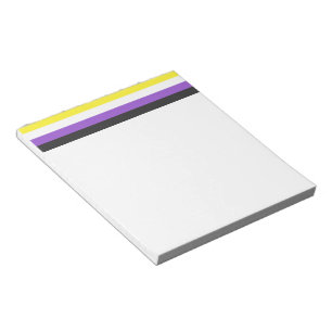 Bloco De Notas Bandeira do Orgulho Não Binário SlipperyJoe's amar