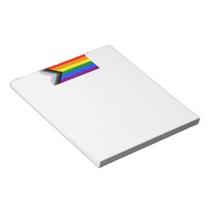 Bloco De Notas Bandeira do Orgulho Progressivo de SlipperyJoe sei