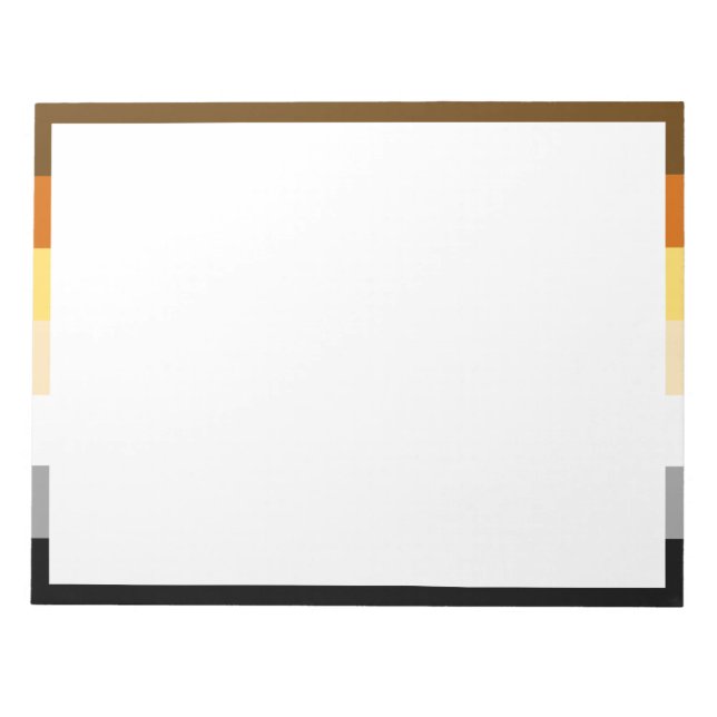 Bloco De Notas Bandeira do Orgulho Urso com Pata (Frente)