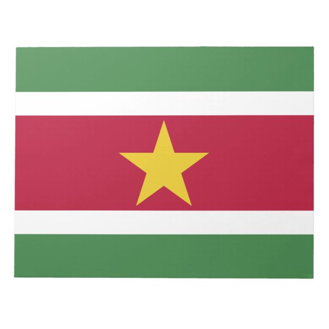Bloco De Notas Bandeira do Suriname (Frente)