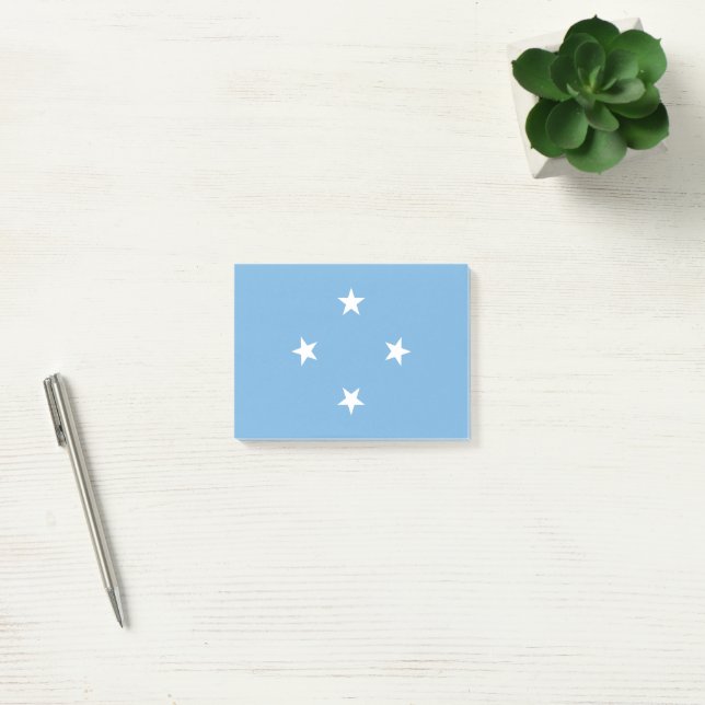 Bloco De Notas Bandeira dos Estados Federados da Micronésia (Escritótio)