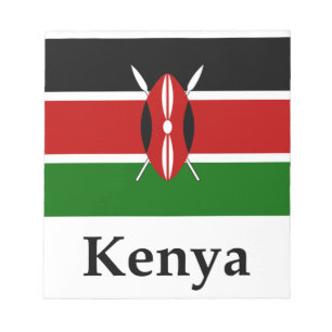 Bloco De Notas Bandeira e nome de Kenya