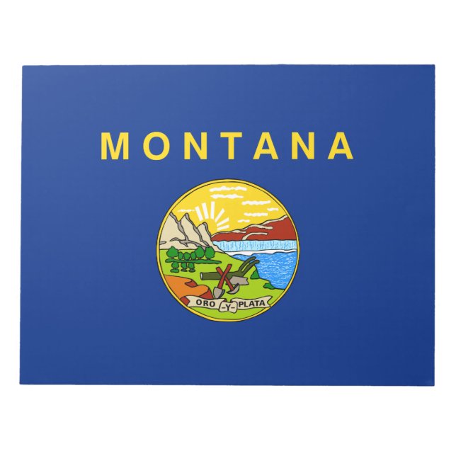 Bloco De Notas Bandeira estatal de Montana (Frente)