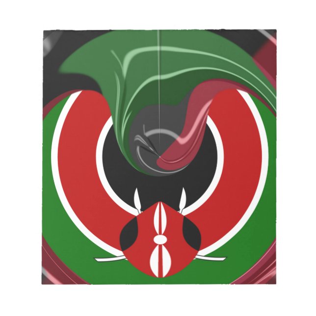 Bloco De Notas Bandeira Fluid Kenyan (Frente)
