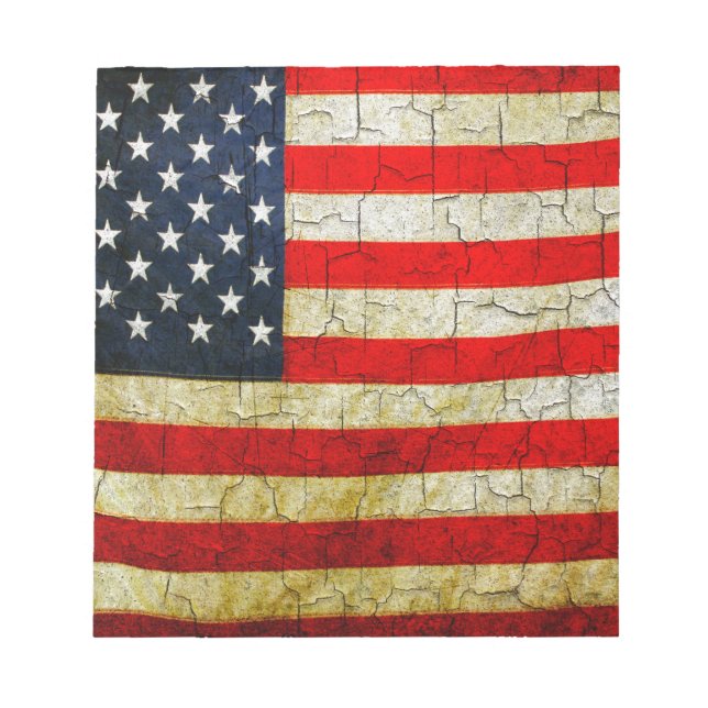 Bloco De Notas Bandeira Grunge America (Frente)