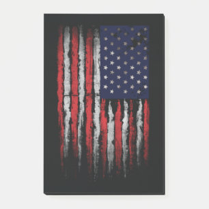 Bloco De Notas bandeira Grunge dos EUA