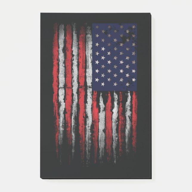 Bloco De Notas bandeira Grunge dos EUA (Frente)