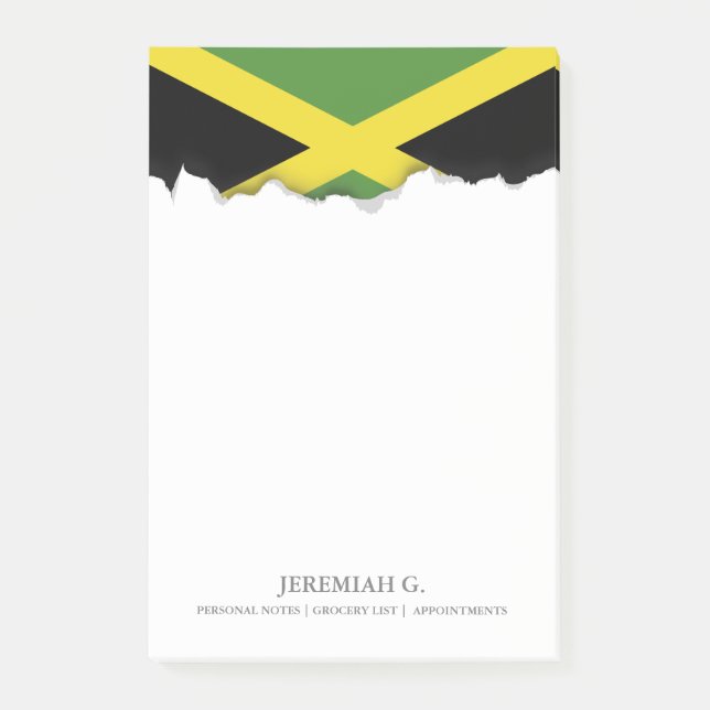 Bloco De Notas Bandeira jamaicana (Frente)