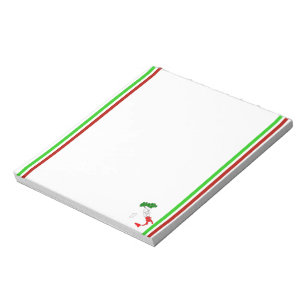 Bloco De Notas bandeira listrada italiana