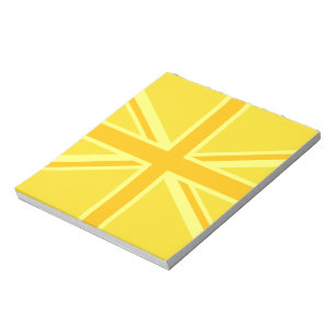 Bloco De Notas Bandeira muito amarela de Union Jack Ingleses