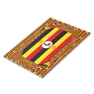 Bloco De Notas Bandeira Nacional do Uganda