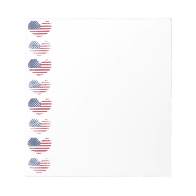 Bloco De Notas Bandeira Patriótica Americana Custa (Frente)