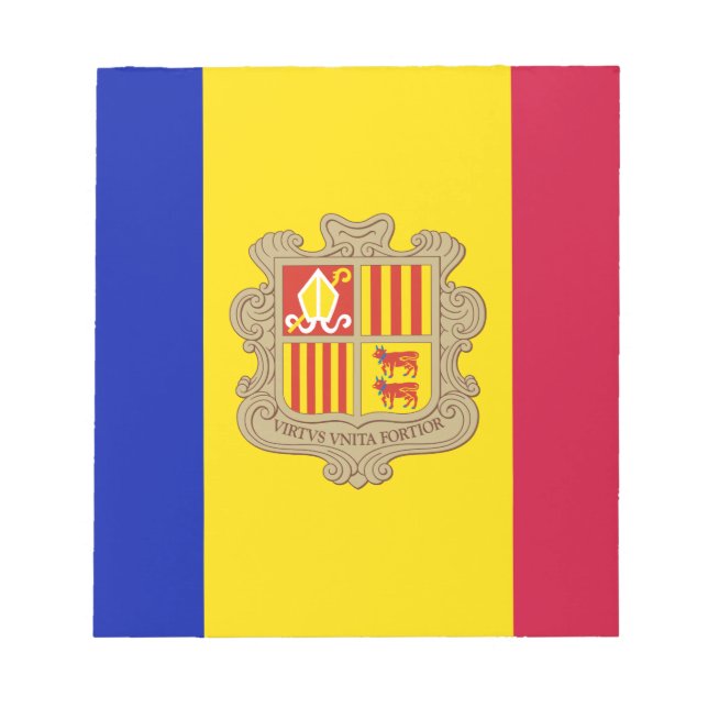 Bloco De Notas Bandeira Patriótica Andorra (Frente)