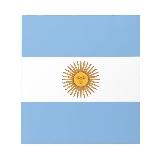 Bloco De Notas Bandeira Patriótica Argentina (Frente)