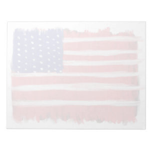 Bloco De Notas Bandeira Pintada Desbotada Arte Popular