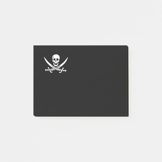 Bloco De Notas Bandeira pirata de Jolly roger (Frente)