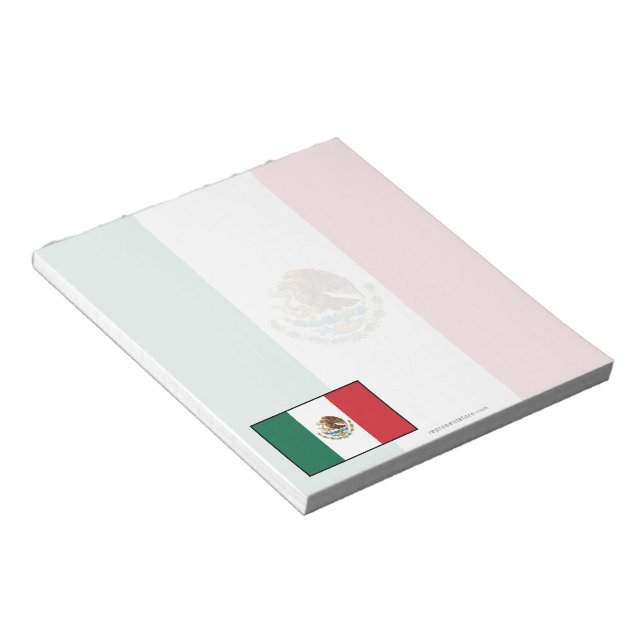 Bloco De Notas Bandeira Plana do México (Inclinado)