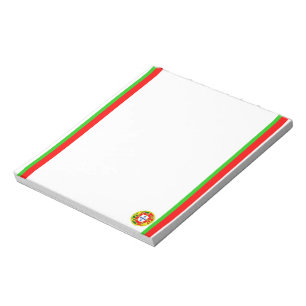 Bloco De Notas Bandeira portuguesa das listras