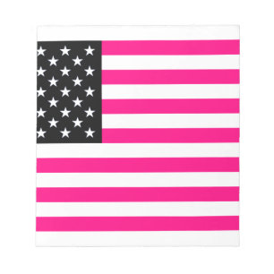 Bloco De Notas bandeira rosa americana