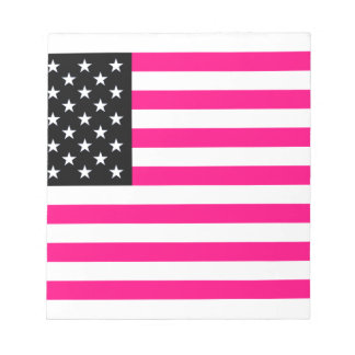 Bloco De Notas bandeira rosa americana