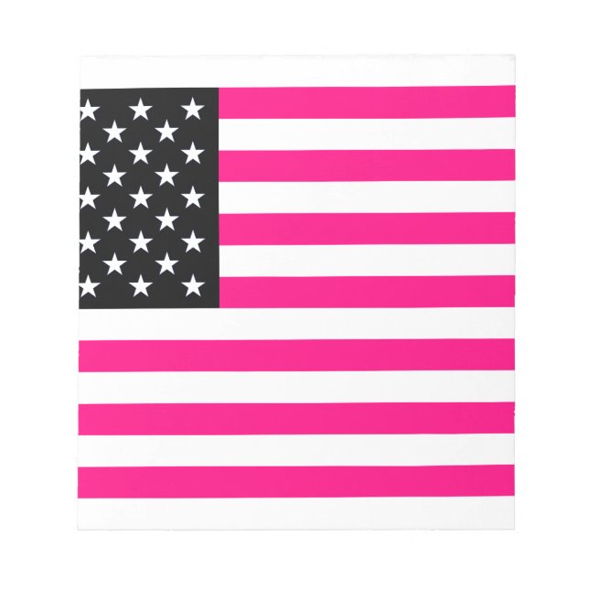 Bloco De Notas bandeira rosa americana (Frente)