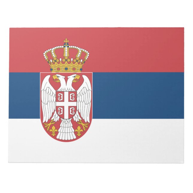 Bloco De Notas Bandeira Sérvia (Frente)