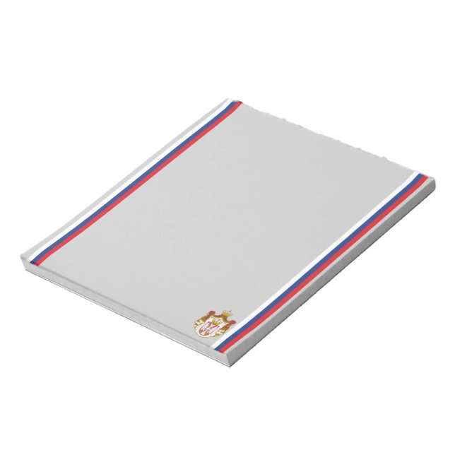 Bloco De Notas Bandeira sérvia (Invertido)
