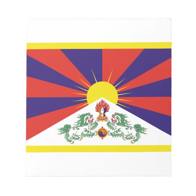 Bloco De Notas Bandeira Tibetana (Frente)