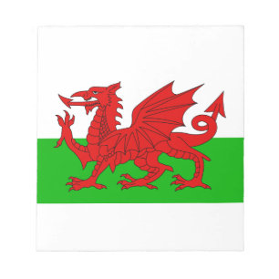 Bloco De Notas Bandeira Welsh / Wales - Imagem de Alta Qualidade 