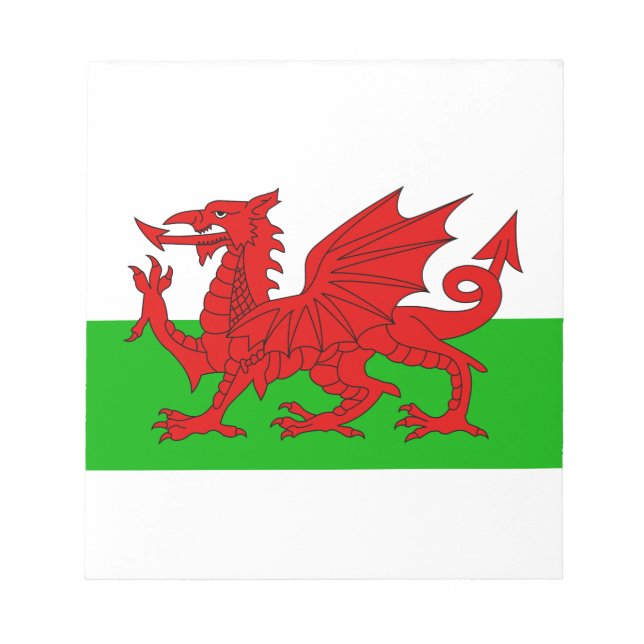 Bloco De Notas Bandeira Welsh / Wales - Imagem de Alta Qualidade  (Frente)